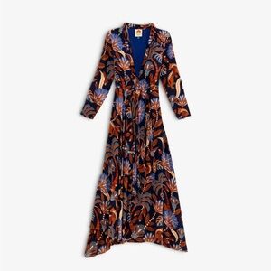Farm Rio Nature Beauty LS Maxi Dress Size XL